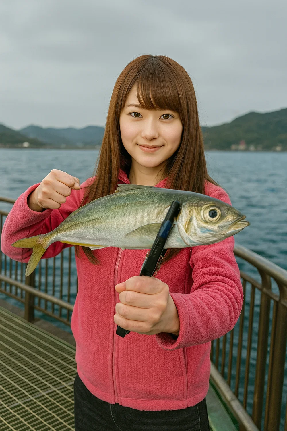 若狭高浜海釣り公園でアジの釣果を得た山際