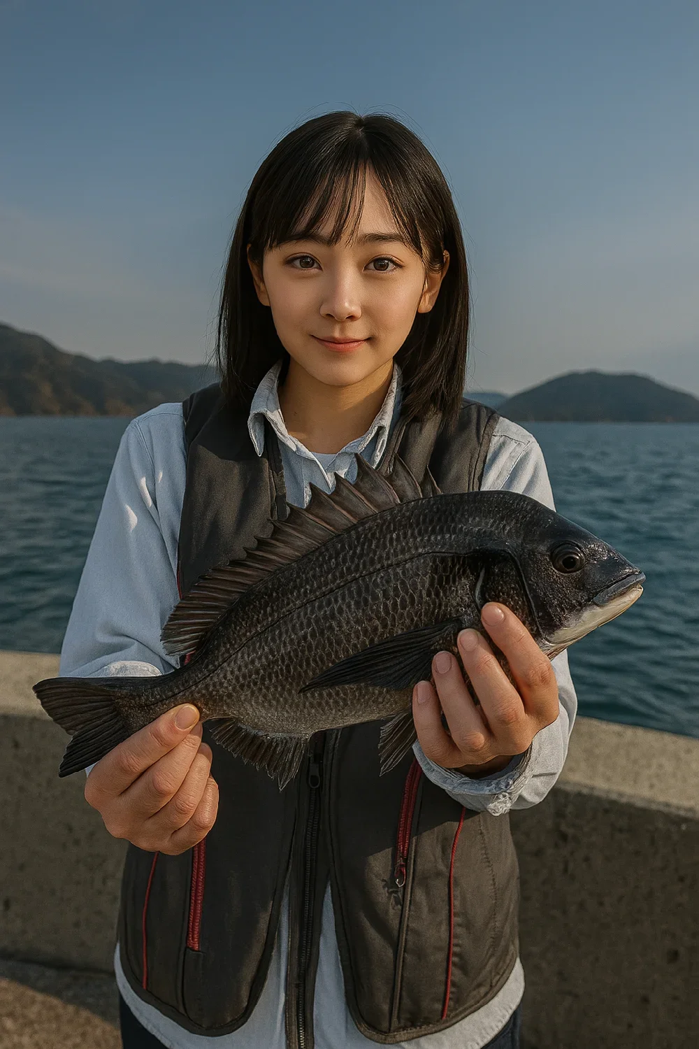 大崎上島でクロダイを釣る国生