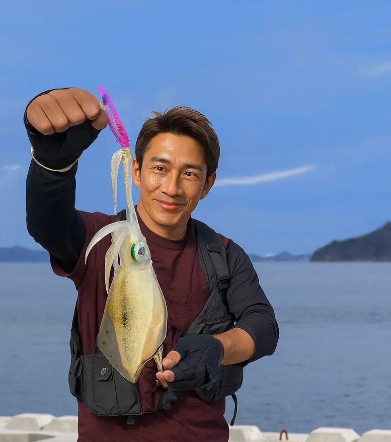 乃生岬でアオリイカの釣果を得た亀岡