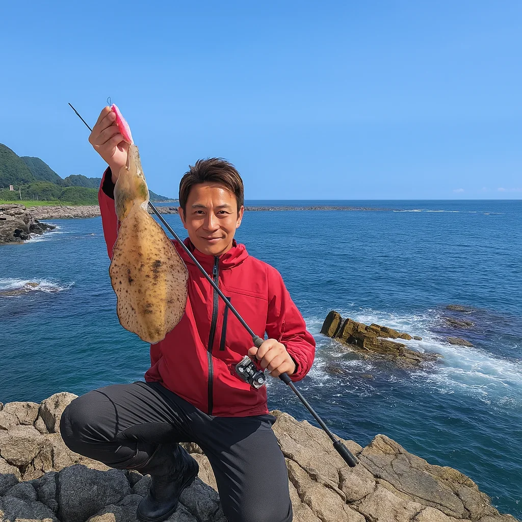 鉾島でアオリイカの釣果を得た亀岡