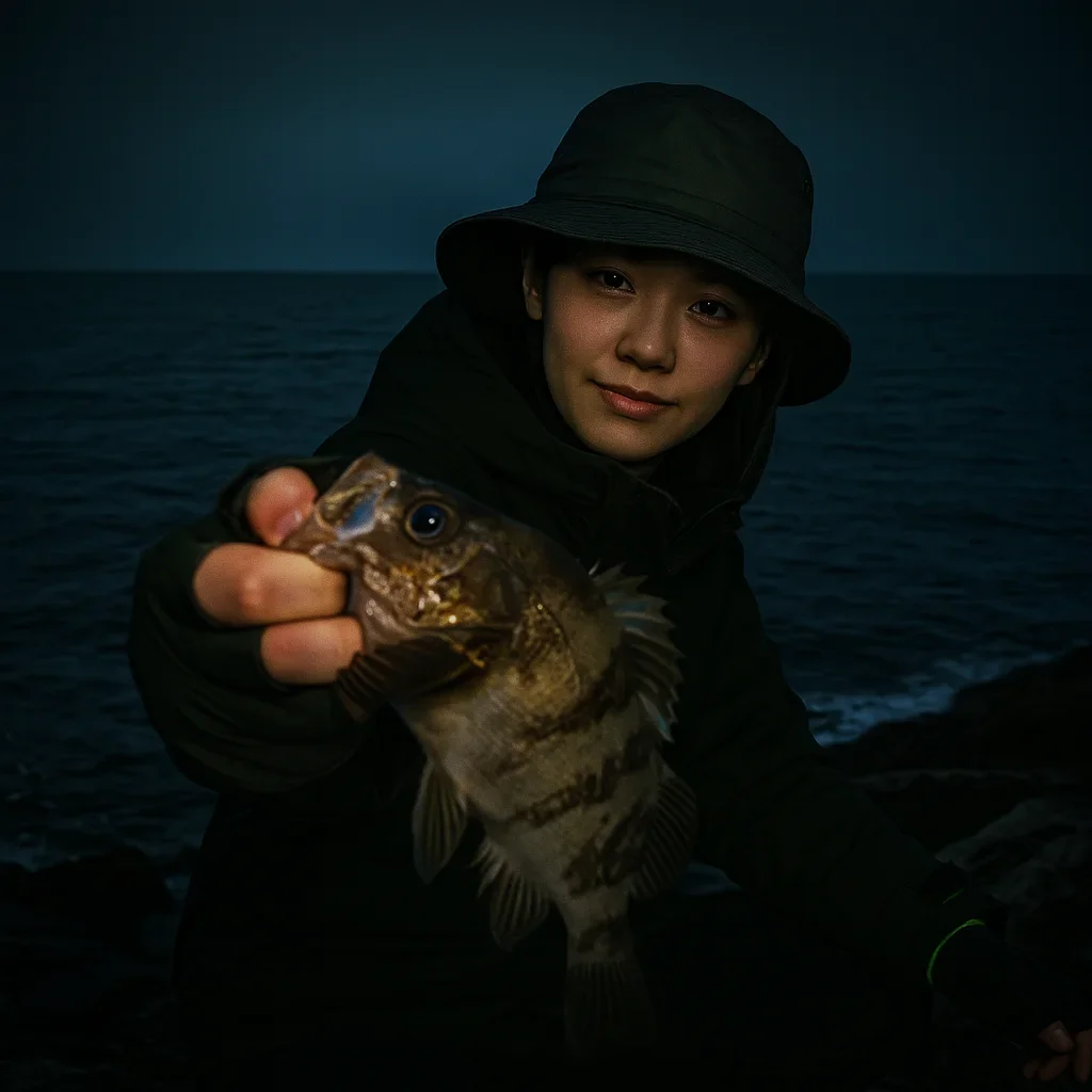 関野鼻でメバルの釣果を得た森永