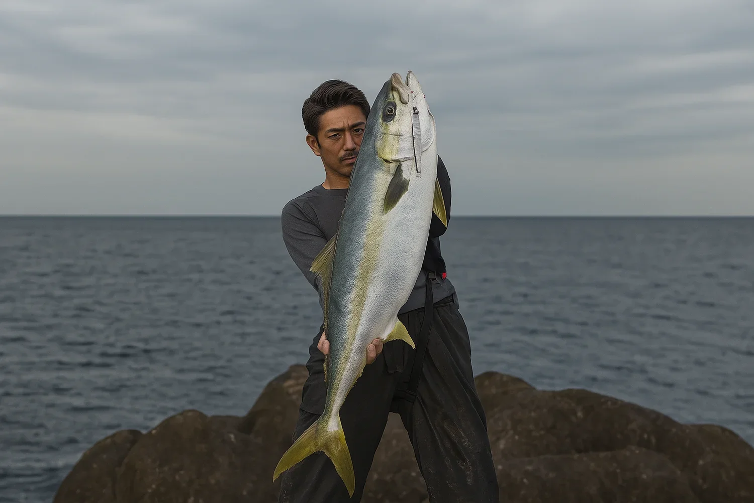 能登半島シャク崎でヒラマサの釣果を得た広岡