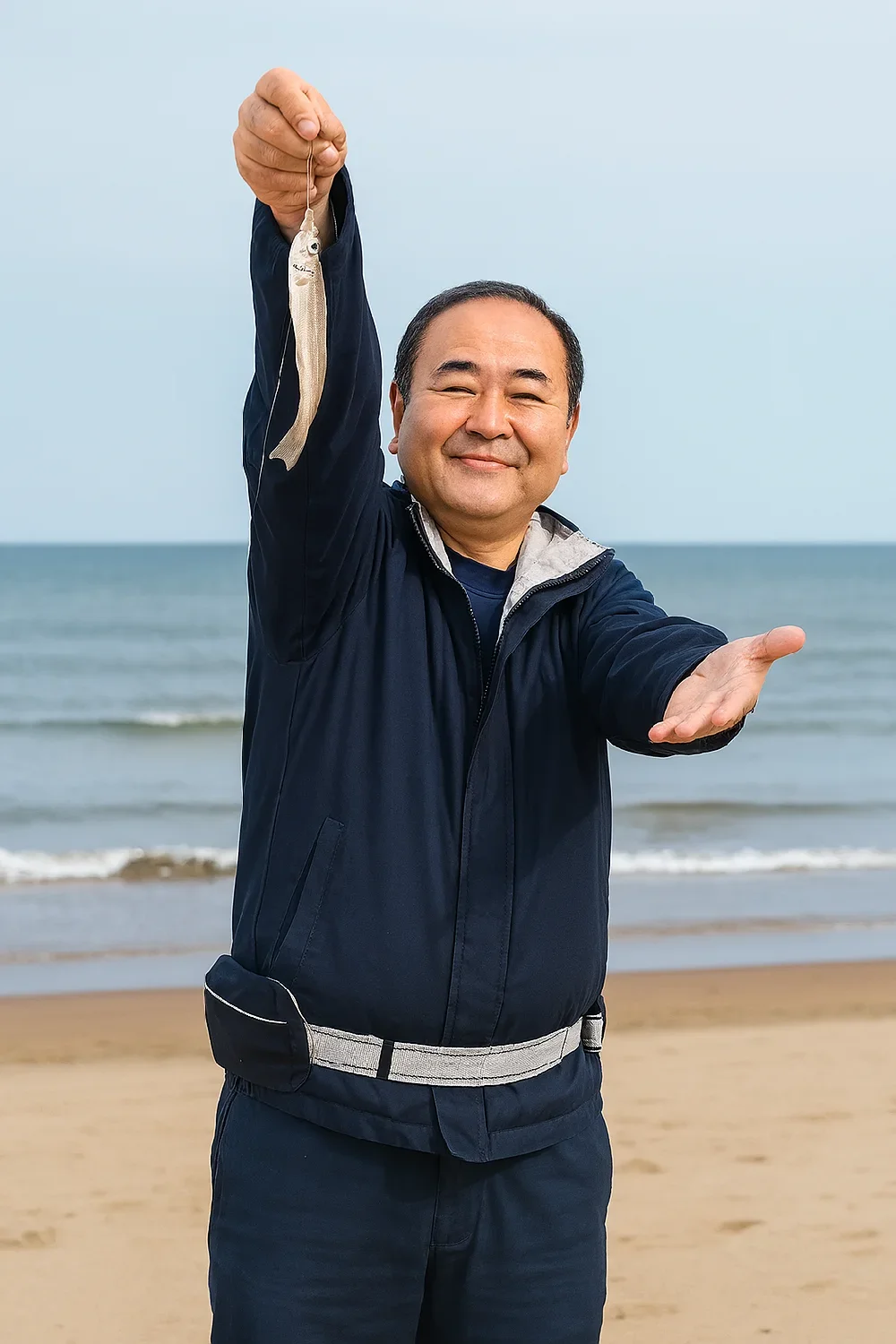 久美浜でキスの釣果を得た持田