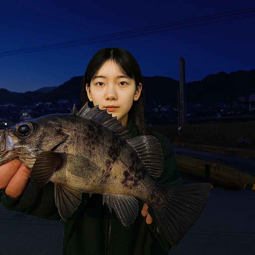 間人港でメバルの釣果を得た森永