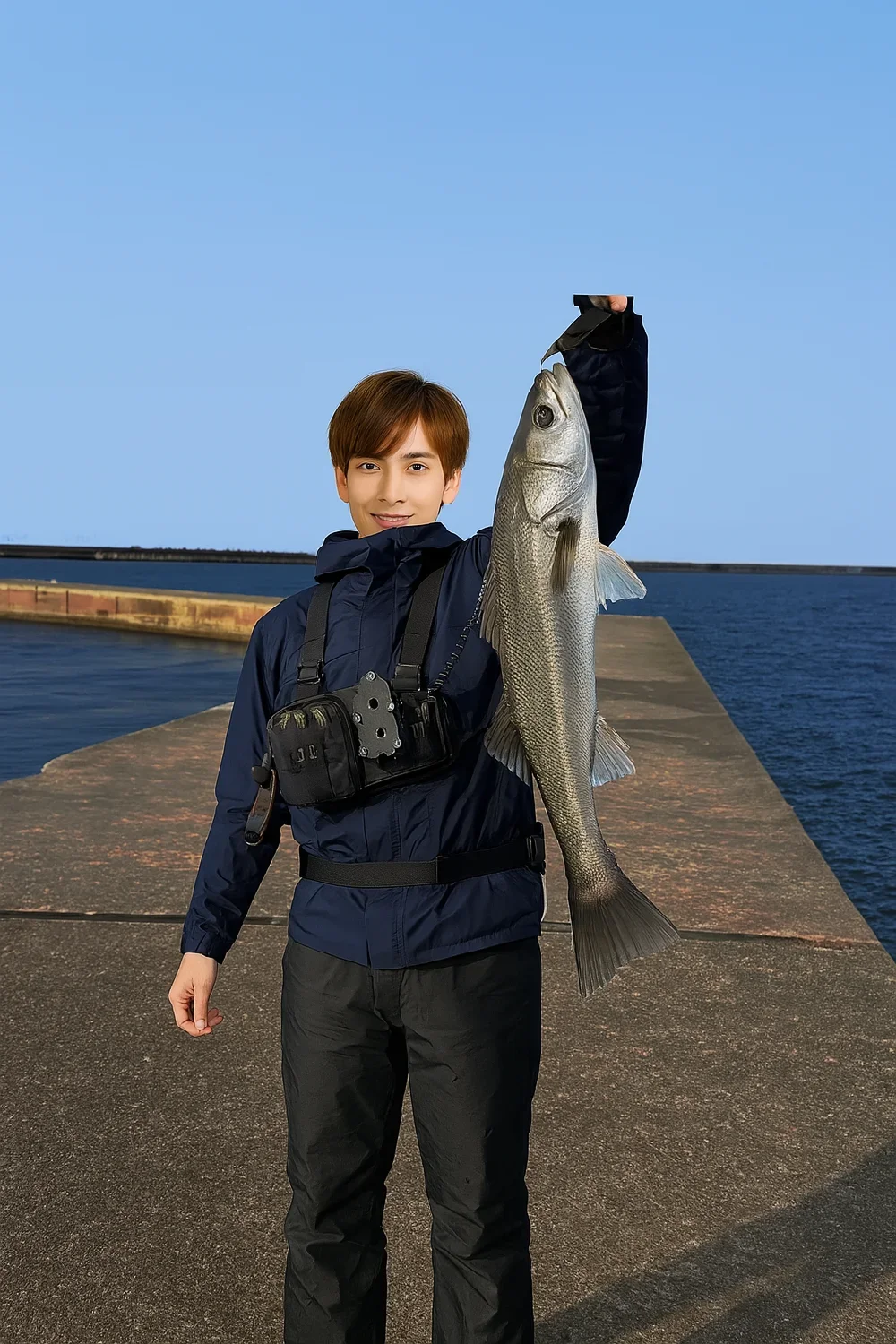 金沢港でシーバスの釣果を得た久良木