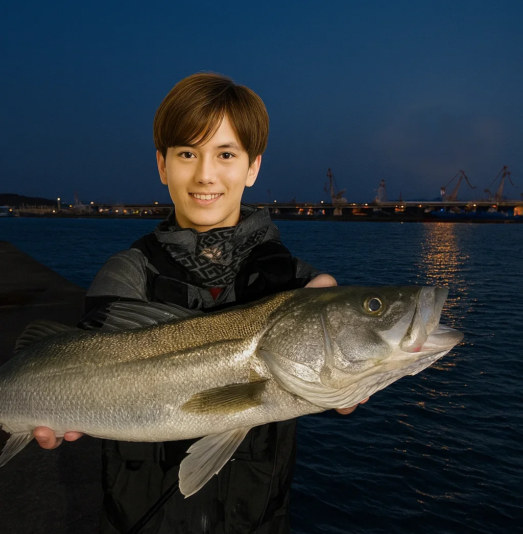 福山港でシーバスを釣る久良木