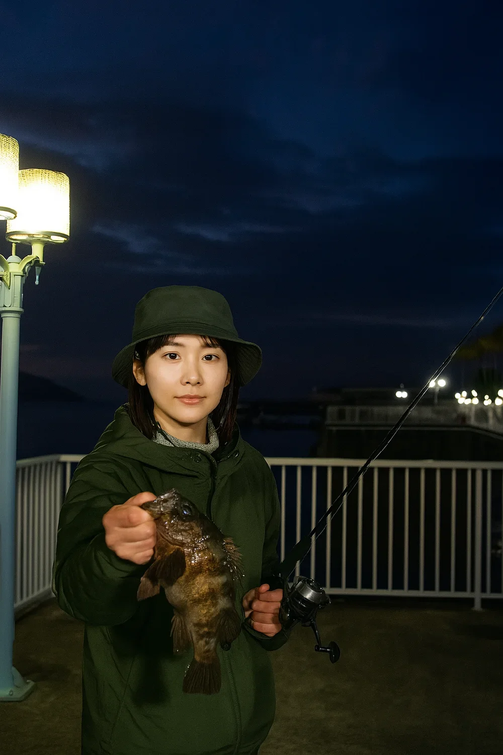 呉ポートピアパークでメバルを釣る森永