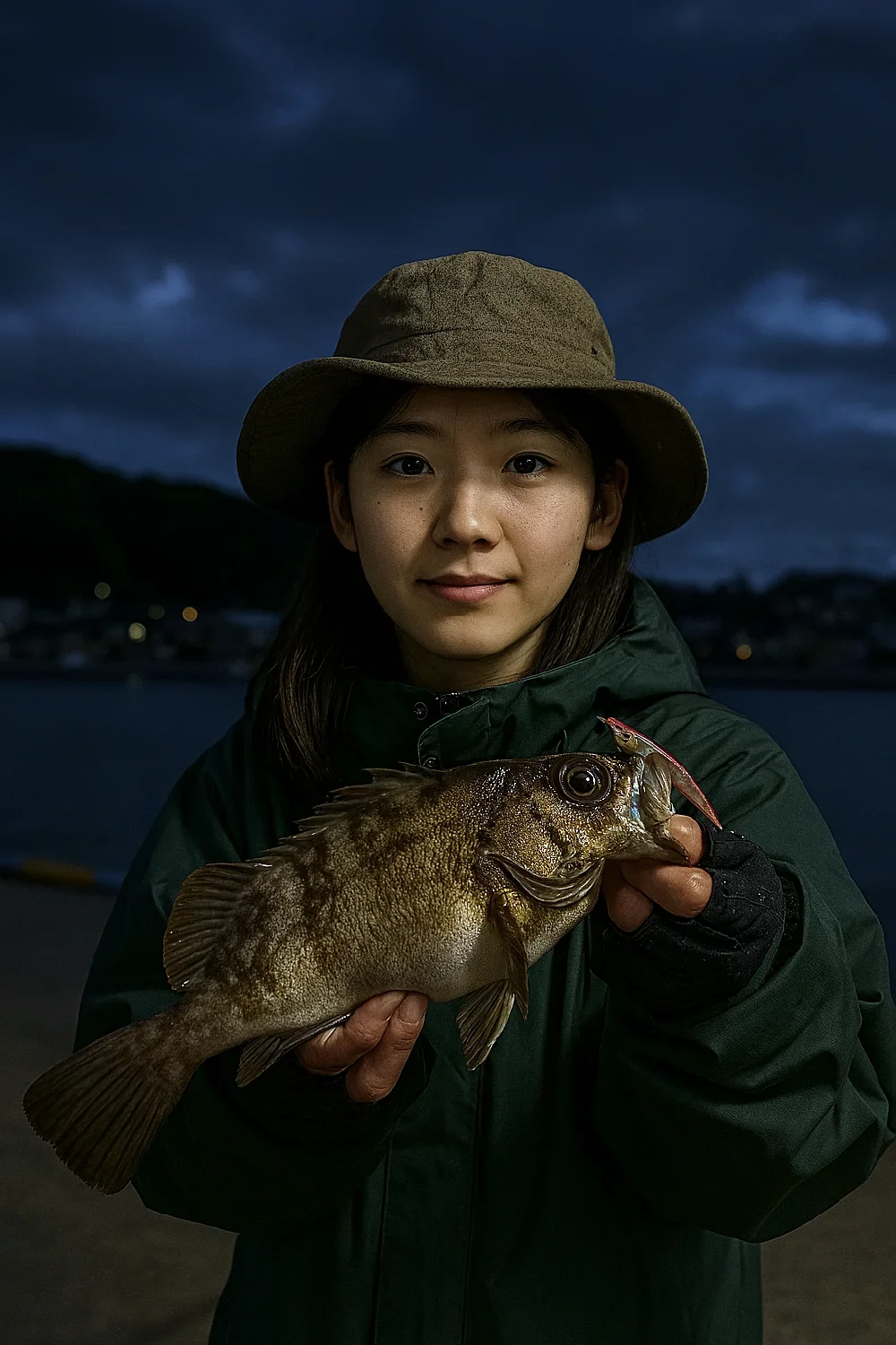 鳥取港でメバルを釣る森永