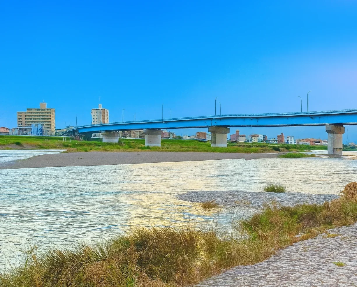 新二子橋周辺の多摩川