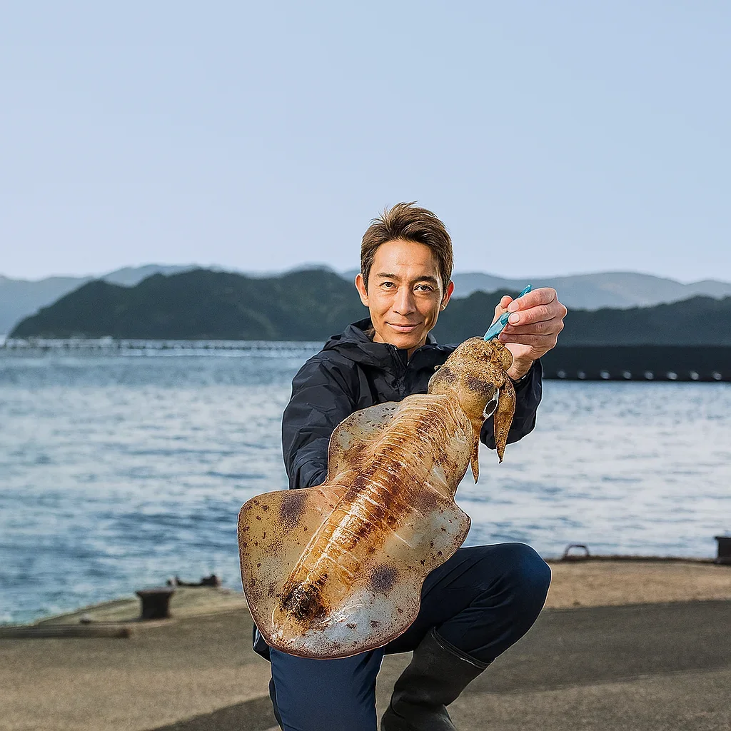 瀬崎漁港でアオリイカを釣る亀岡