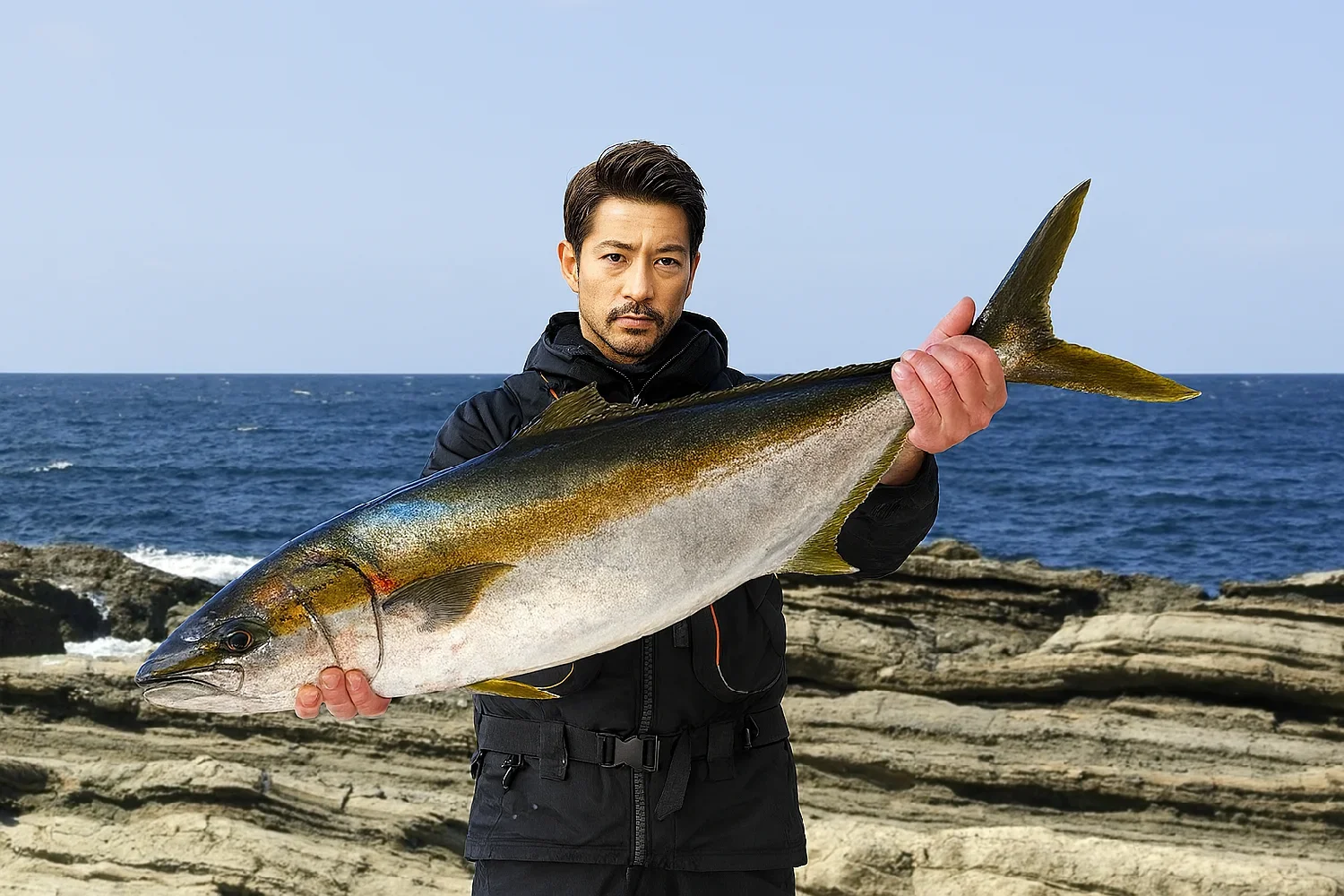 一の瀬でヒラマサを釣った広岡