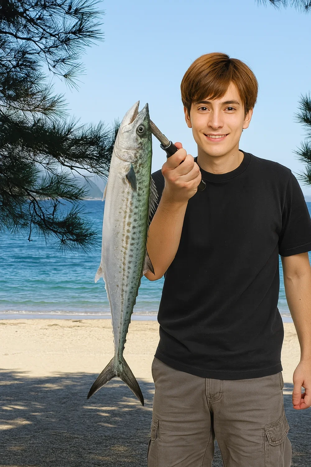 気比の松原でサゴシの釣果を得た久良木