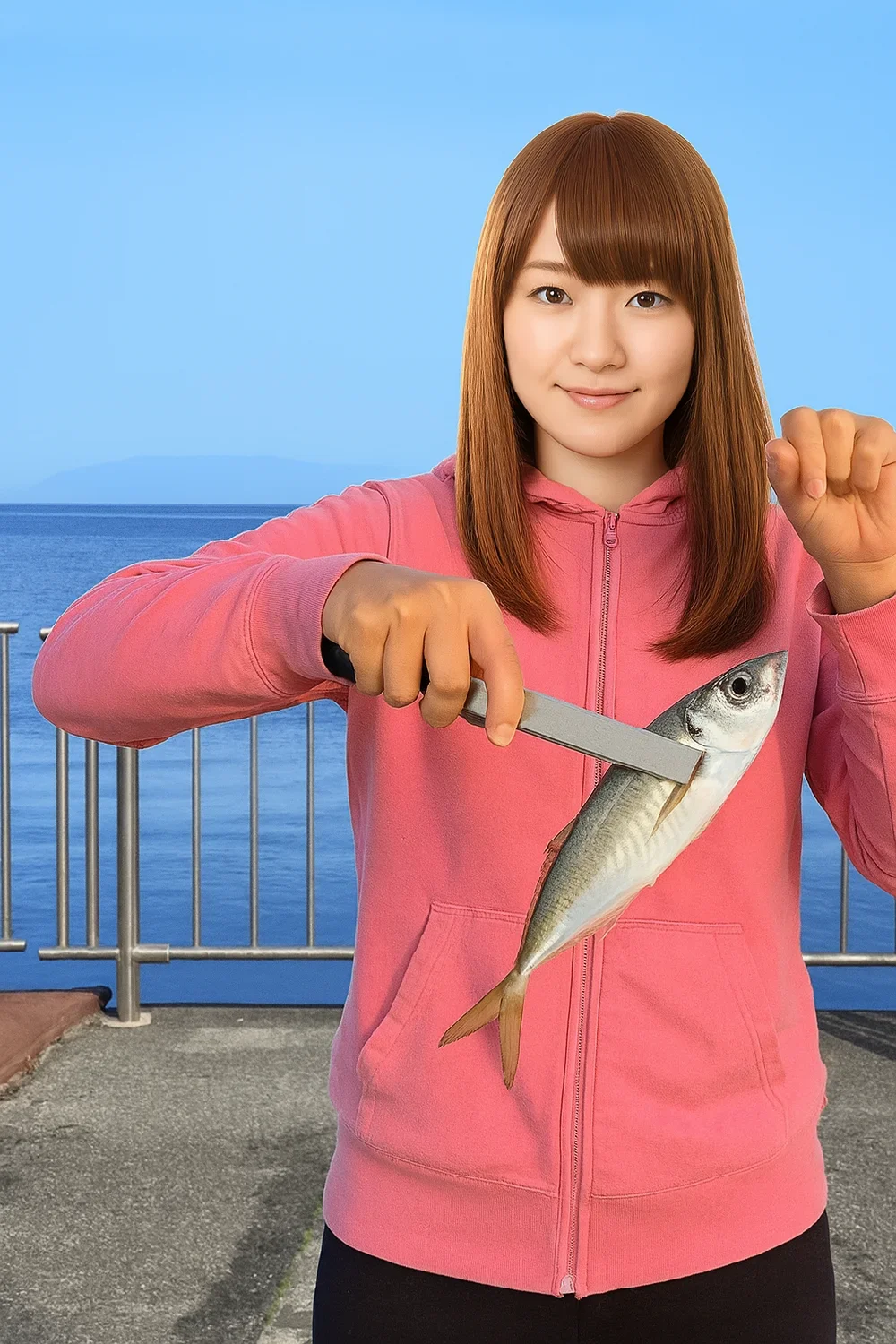 敦賀新港でアジの釣果を得た山際