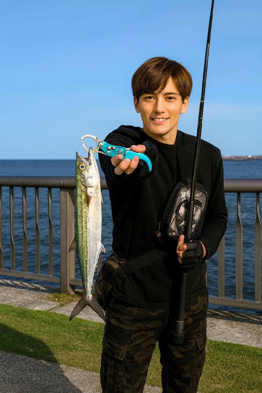 万葉埠頭でサゴシの釣果を得た久良木