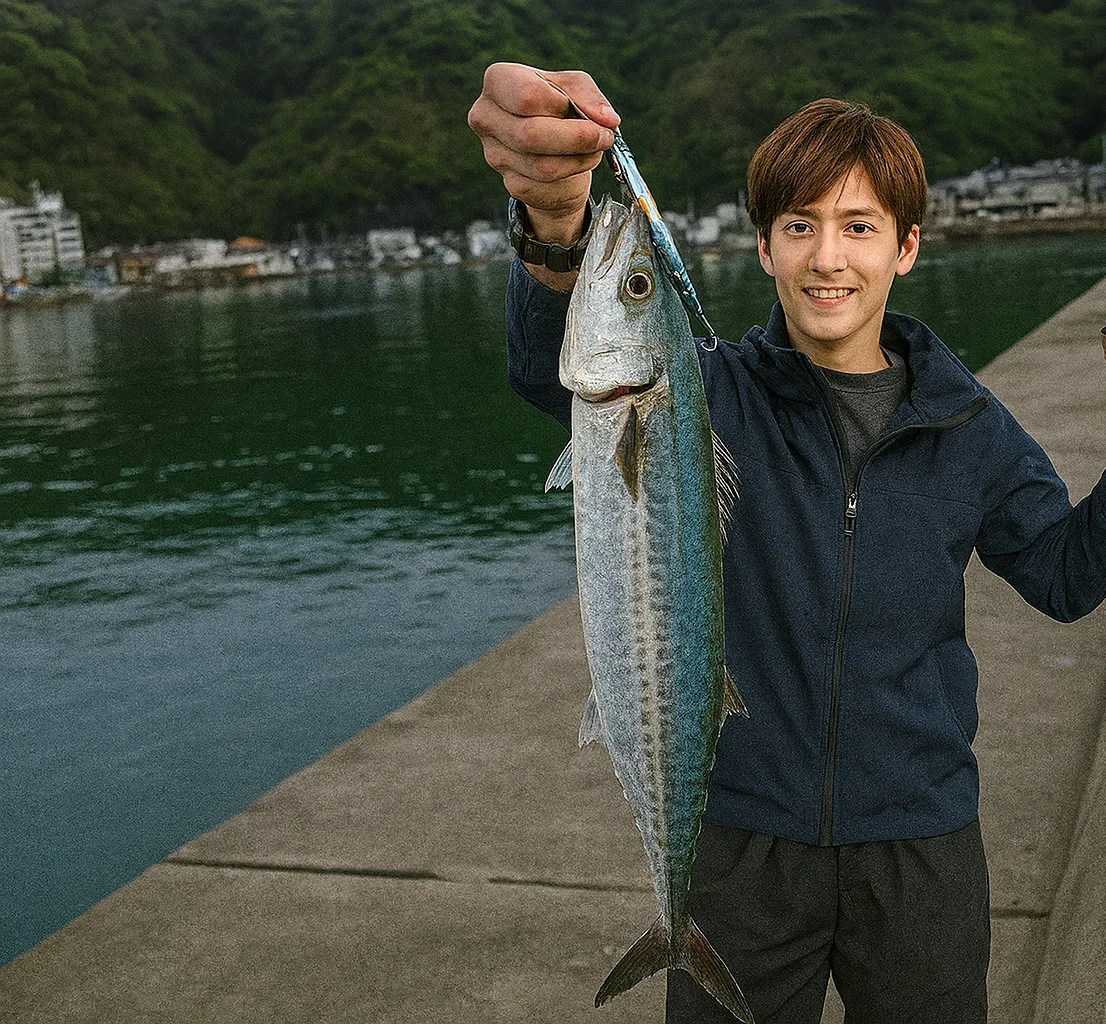 美保関港でサゴシを釣る久良木