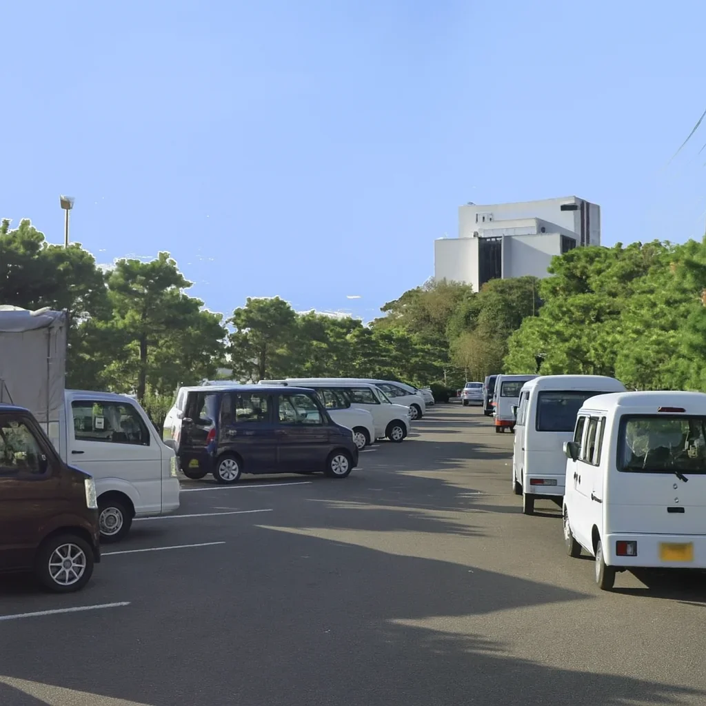 暁ふ頭公園の駐車場