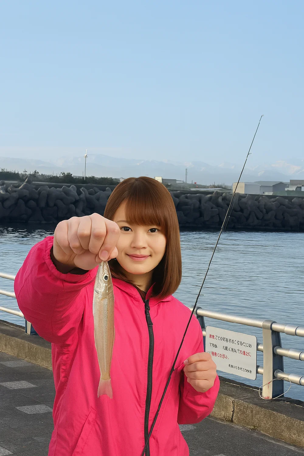 大浜釣り公園でキスの釣果を得た山際
