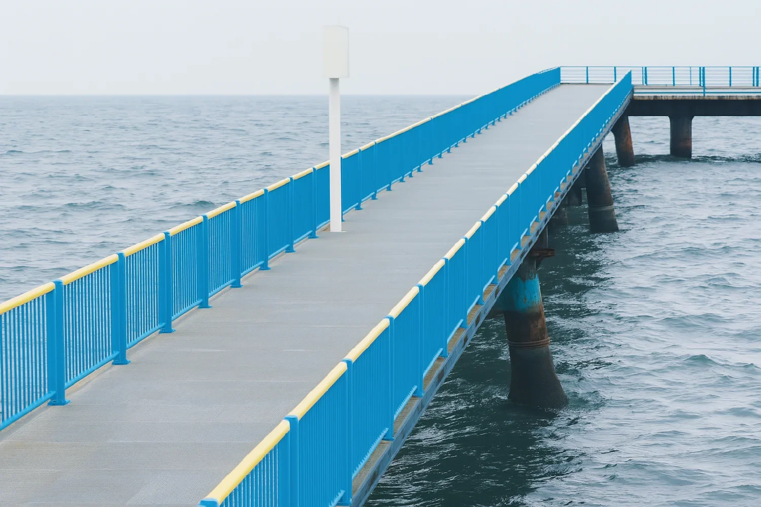 本牧海釣り施設渡り桟橋の様子