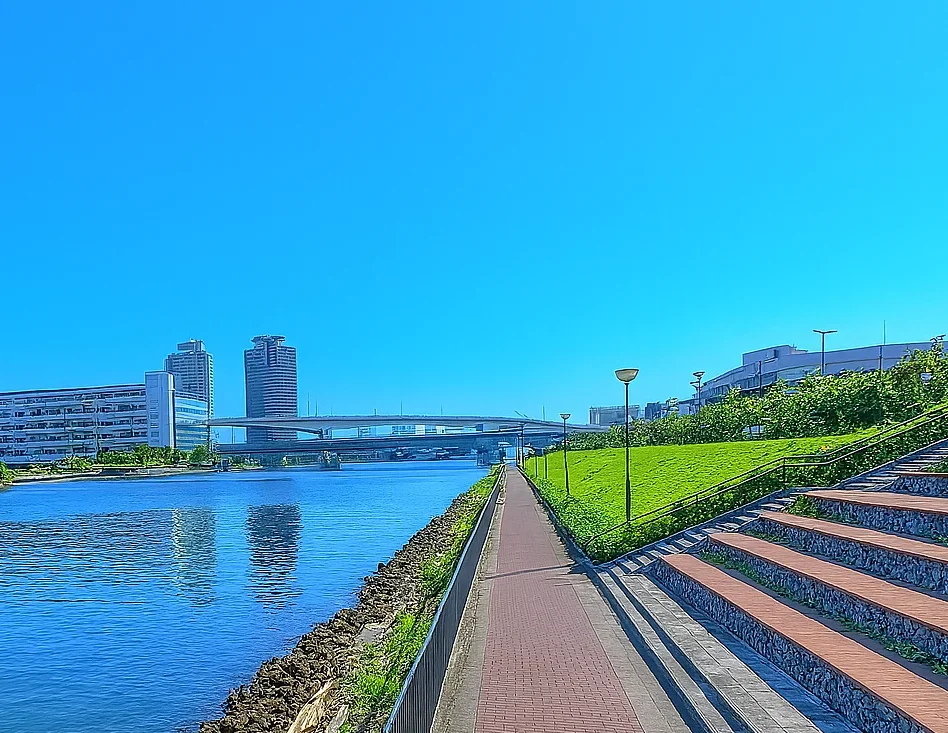 豊洲ぐるり公園南側の様子