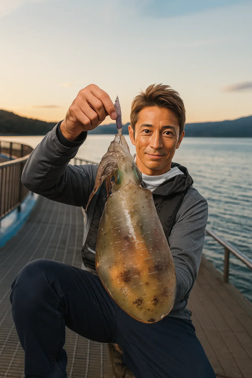 あかぐり海釣公園でアオリイカの釣果を得た亀岡
