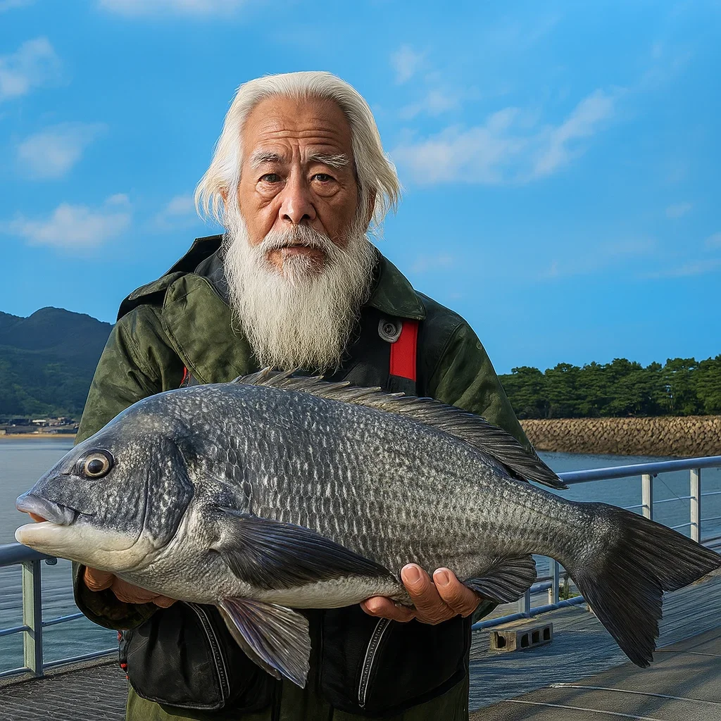 フィッシングパーク光でチヌを釣る米田