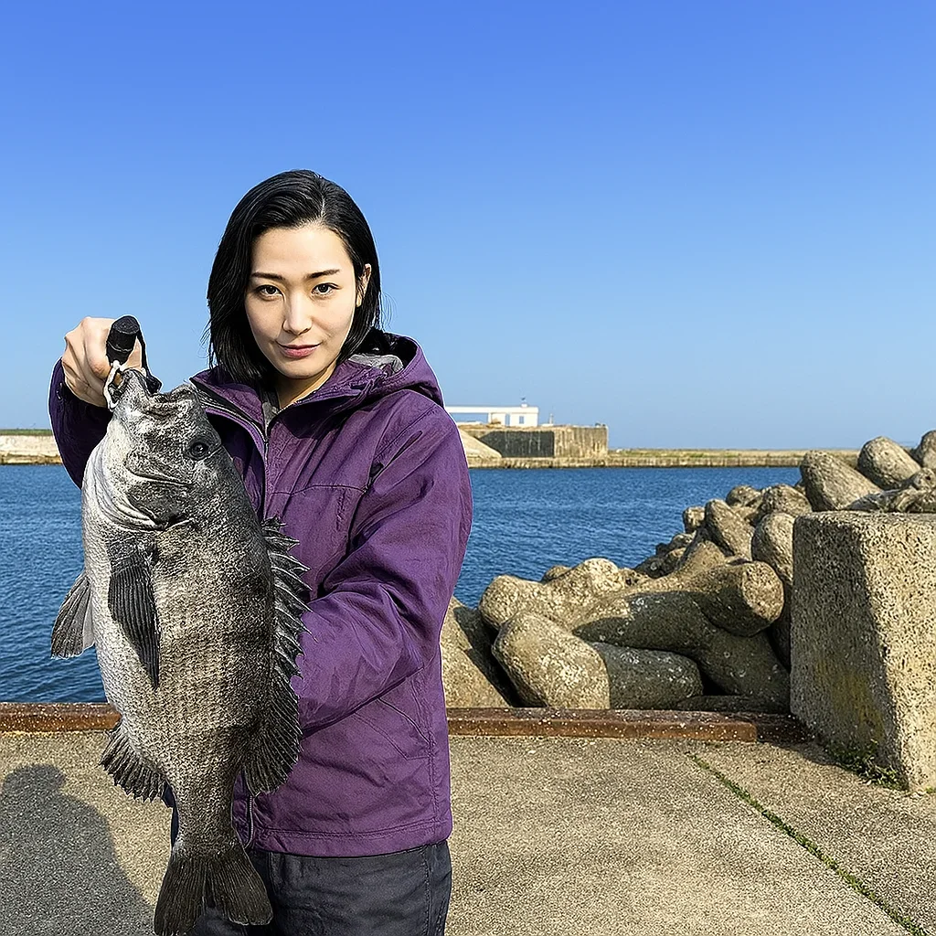 鳥取港でチヌの釣果を得た八重田