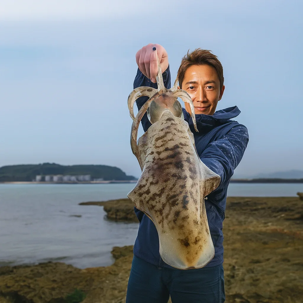 彦島でアオリイカを釣る亀岡