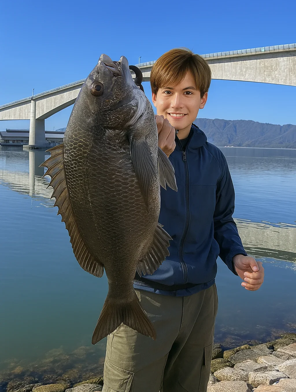 境水道でチヌを釣る久良木