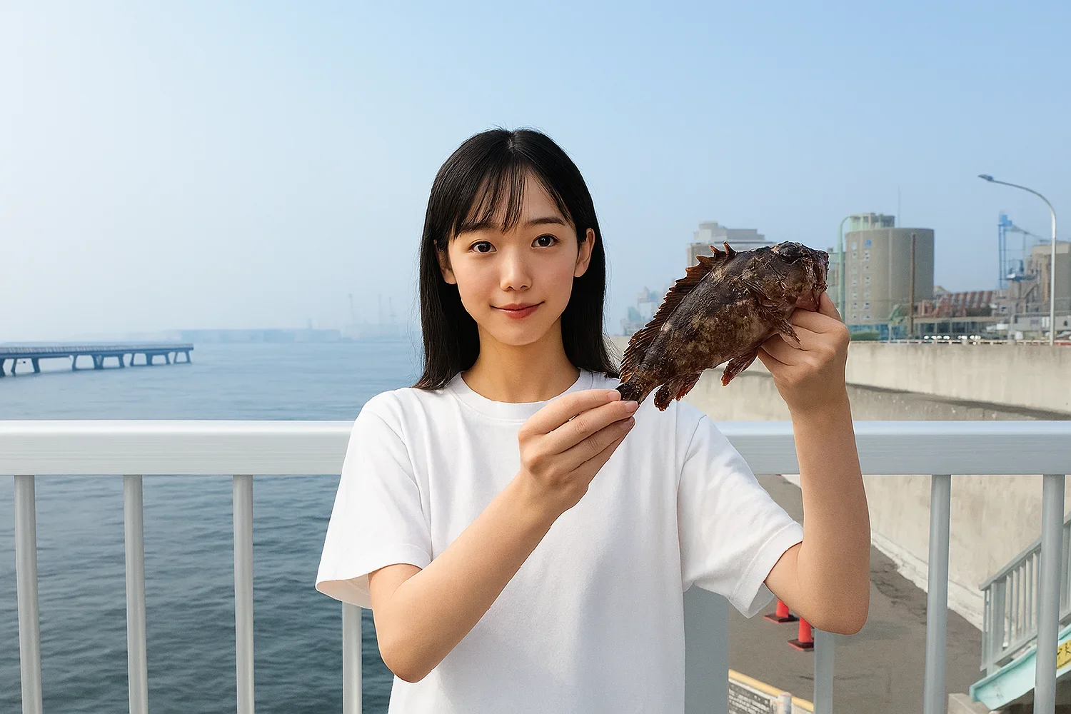 本牧海釣り施設でカサゴの釣果を得た国生