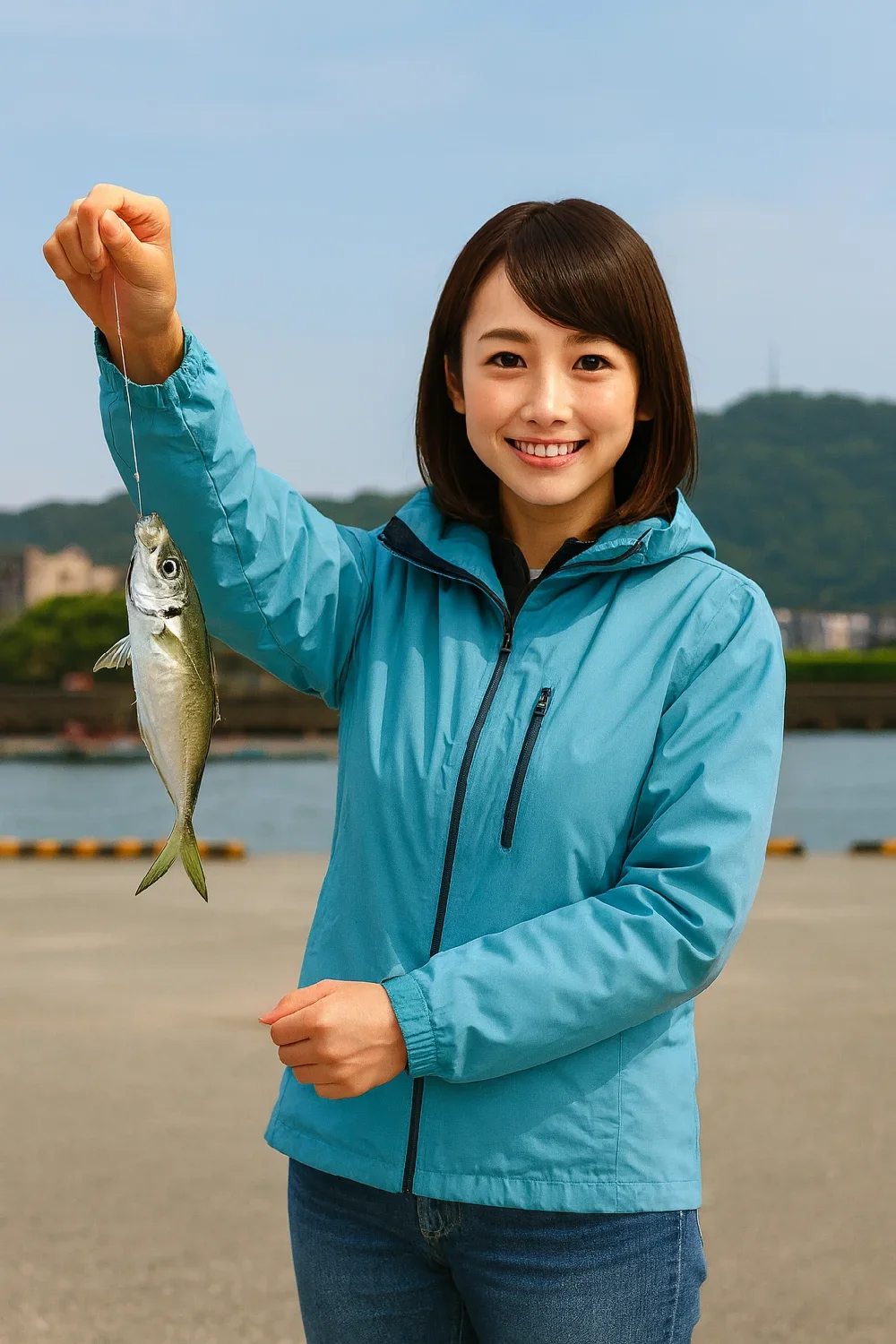 今治港でアジの釣果を得た西岡