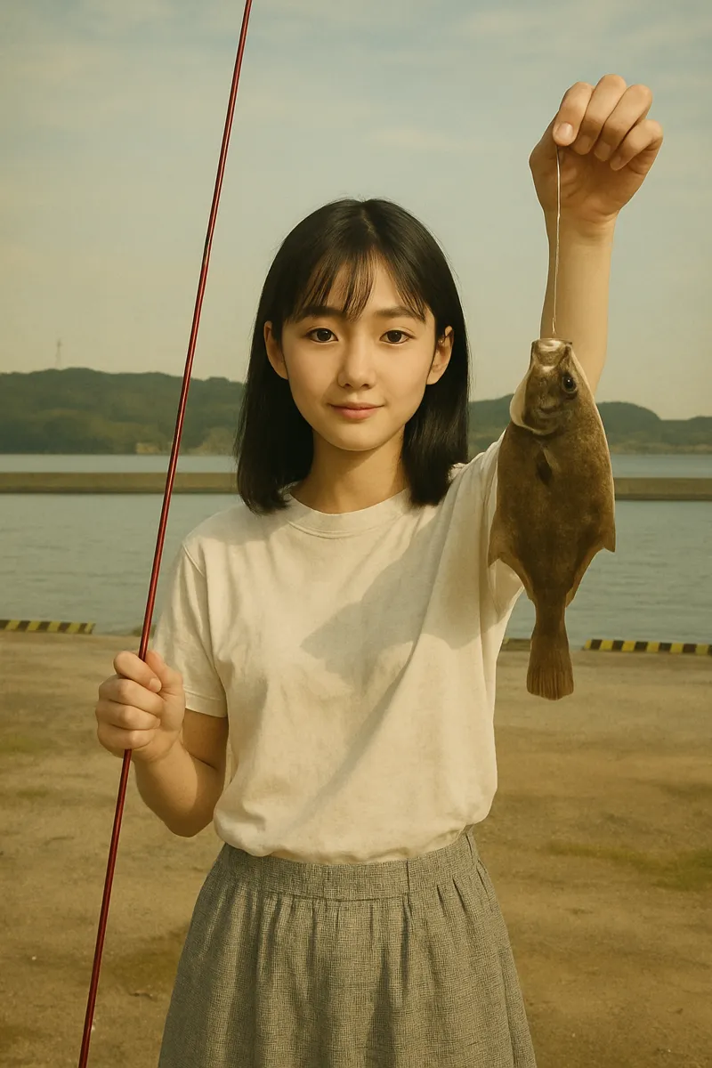 いまり夢みさき公園でカレイの釣果を得た国生.webp