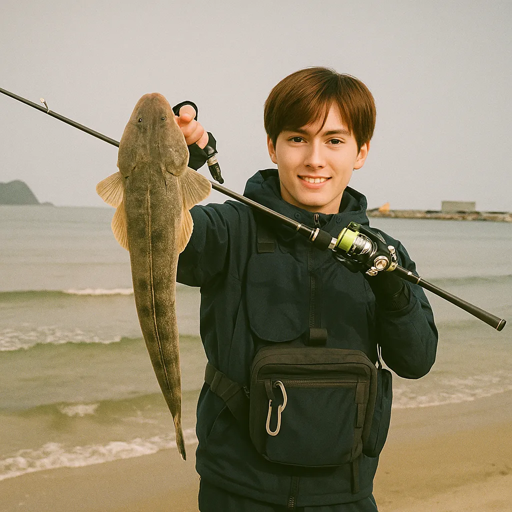 さつき松原でマゴチの釣果を得た久良木.webp