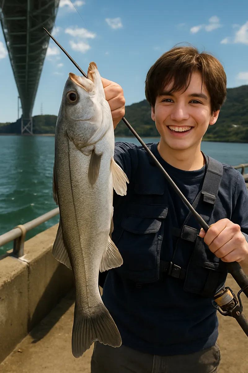 めかり公園でシーバスの釣果を得た久良木.webp