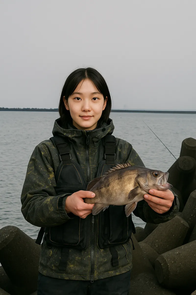 マリンピア沖洲でメバルの釣果を得た森永.webp