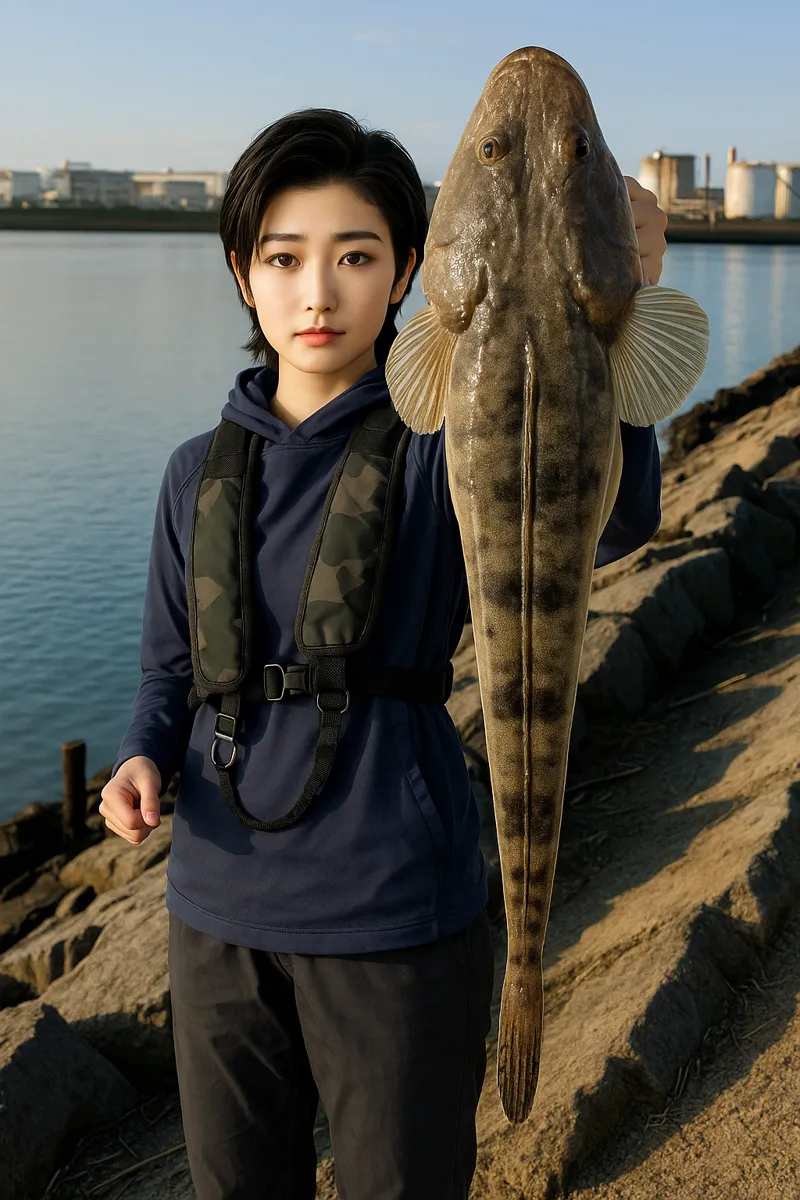 三池港.でマゴチの釣果を得た佐伯.webp
