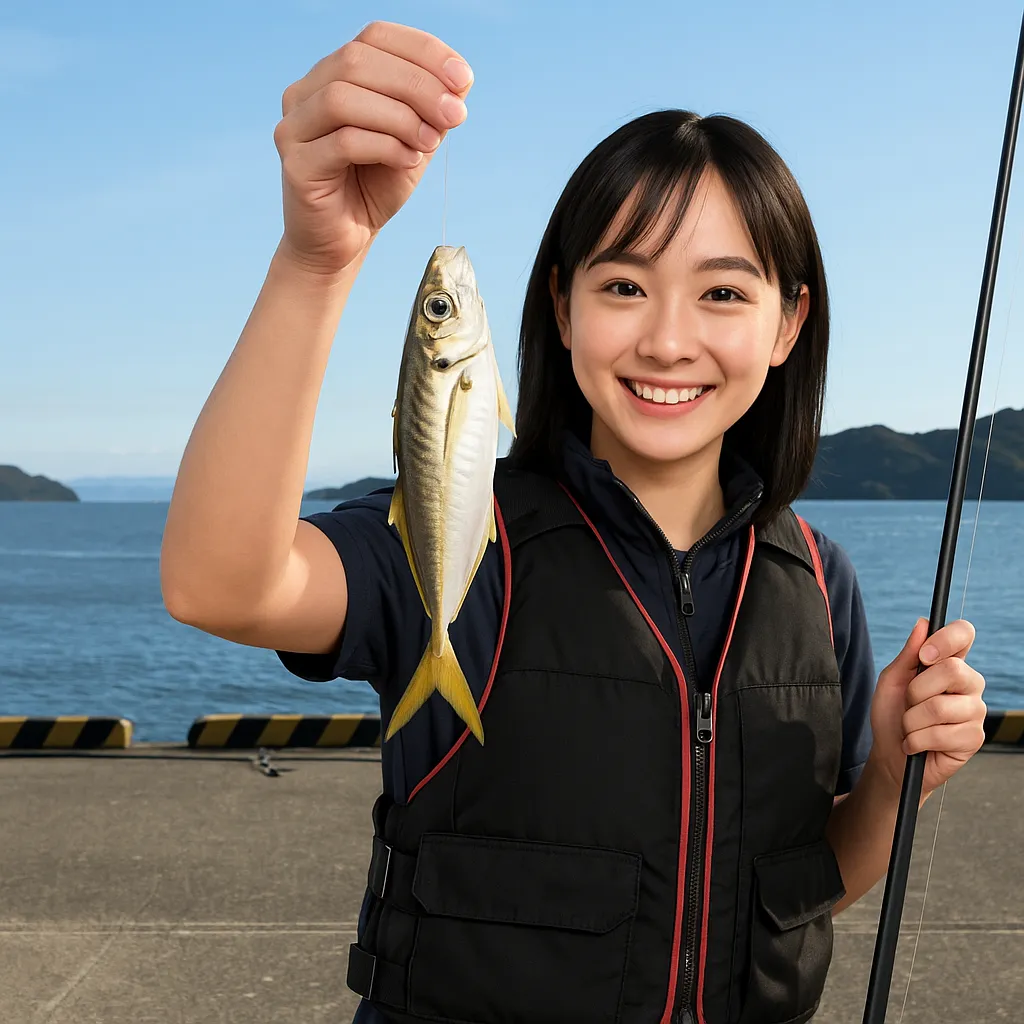 三角東港でアジの釣果を得た国生.webp