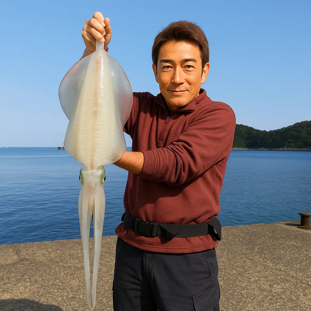 下須島でエギングの釣果を得た亀岡.webp