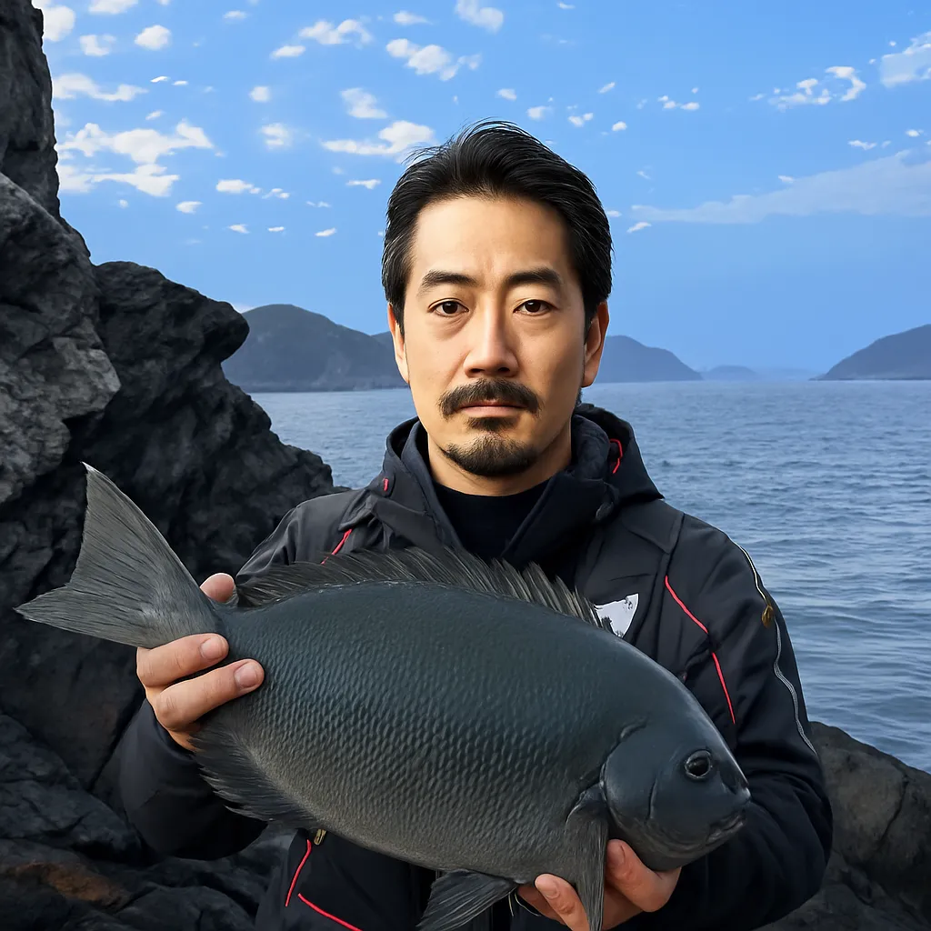 中泊でグレの釣果を得た佐々木.webp