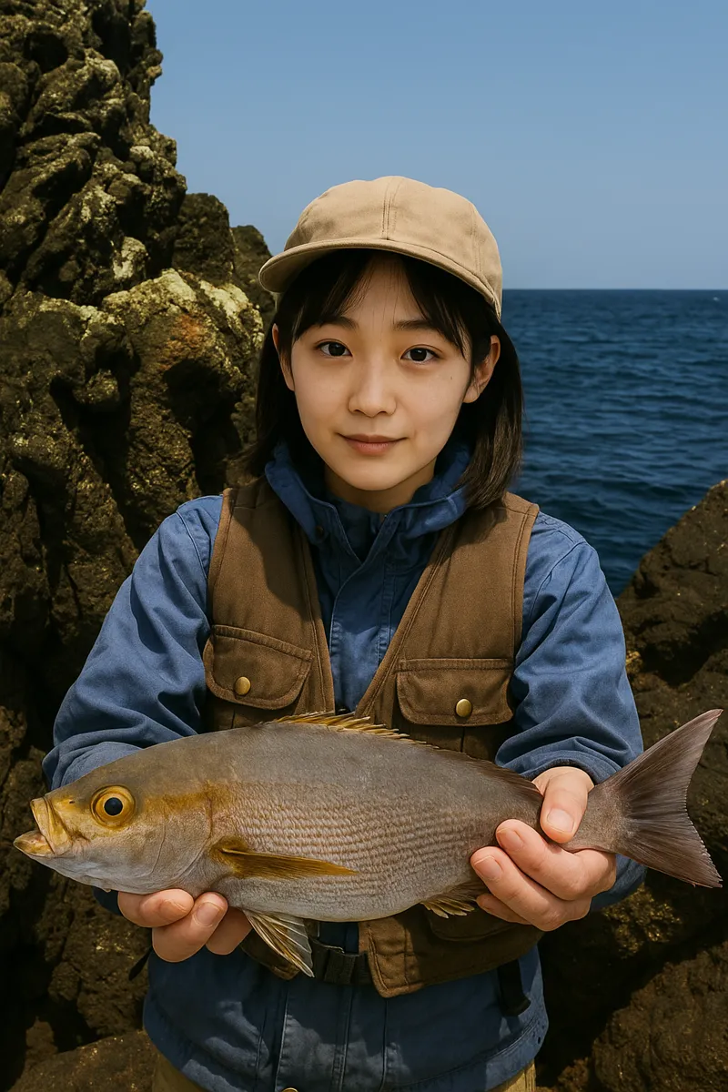 久多島でイサキの釣果を得た国生.webp