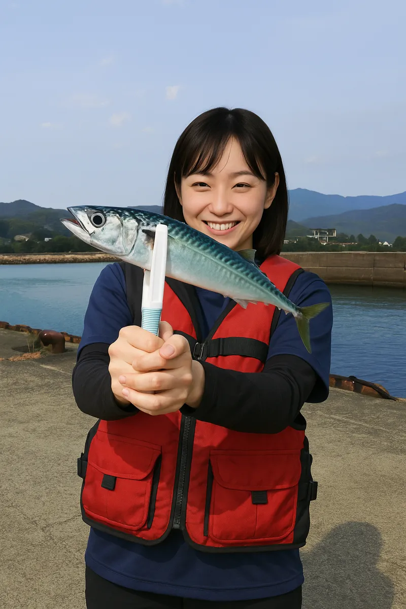 久礼漁港でサバの釣果を得た国生.webp