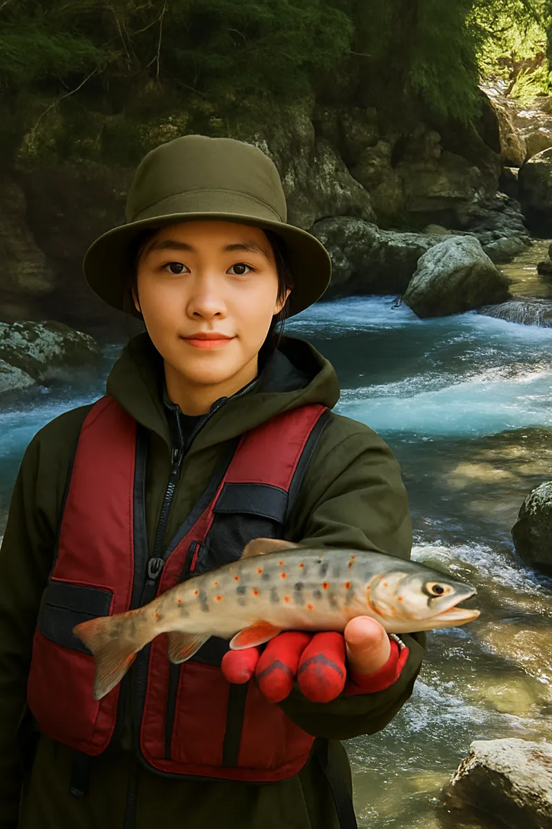 仁淀川でアマゴの釣果を得た森永.webp