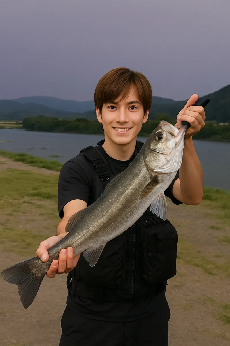 仁淀川でシーバスの釣果を得た久良木.webp