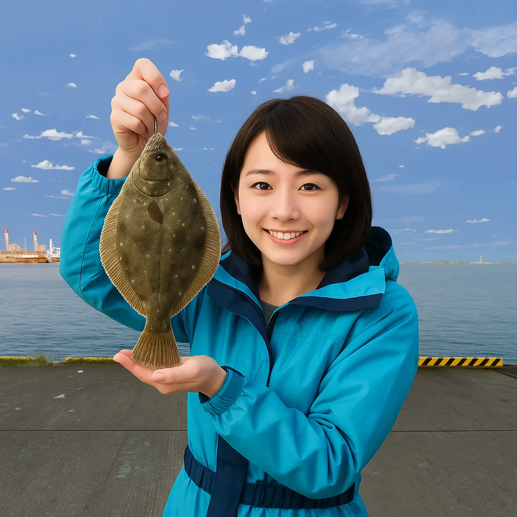 今出港でカレイの釣果を得た西岡.webp