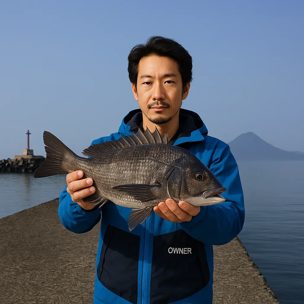 今出港でチヌの釣果を得た佐々木.webp