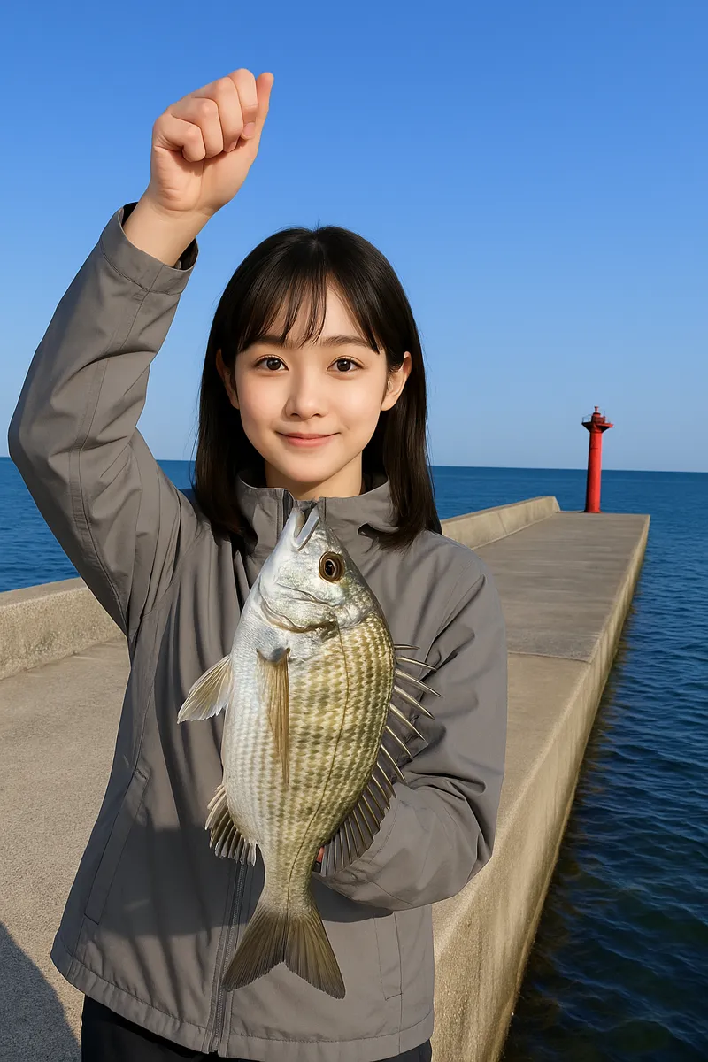 今福漁港でチヌの釣果を得た国生.webp