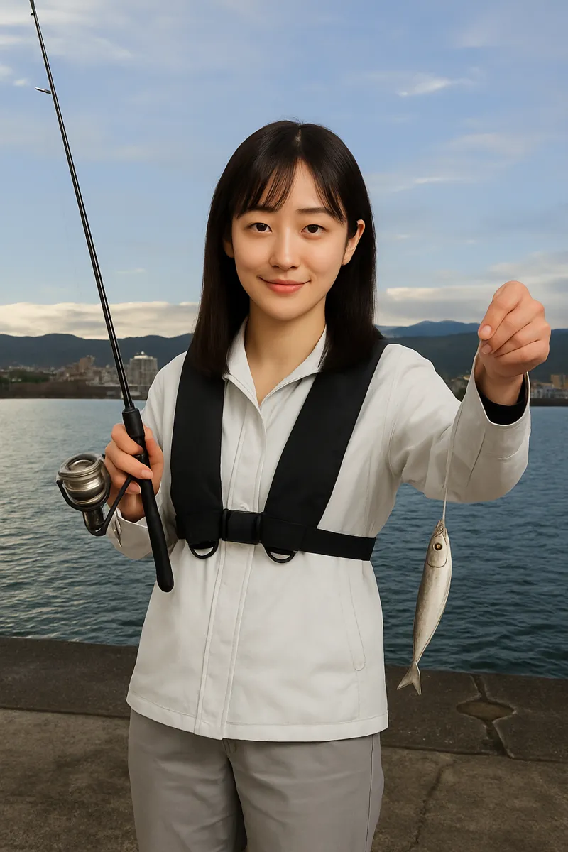 伊予港でイワシの釣果を得た国生.webp