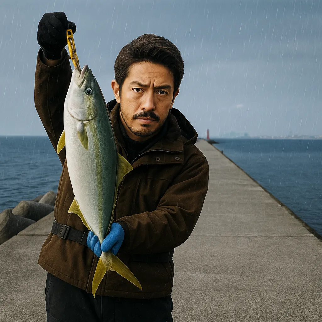 伊予港でハマチの釣果を得た広岡.webp
