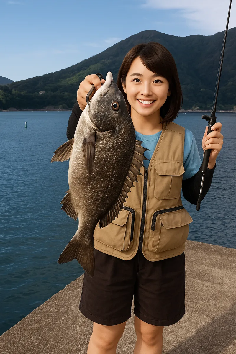 佐賀新港でチヌの釣果を得た西岡.webp