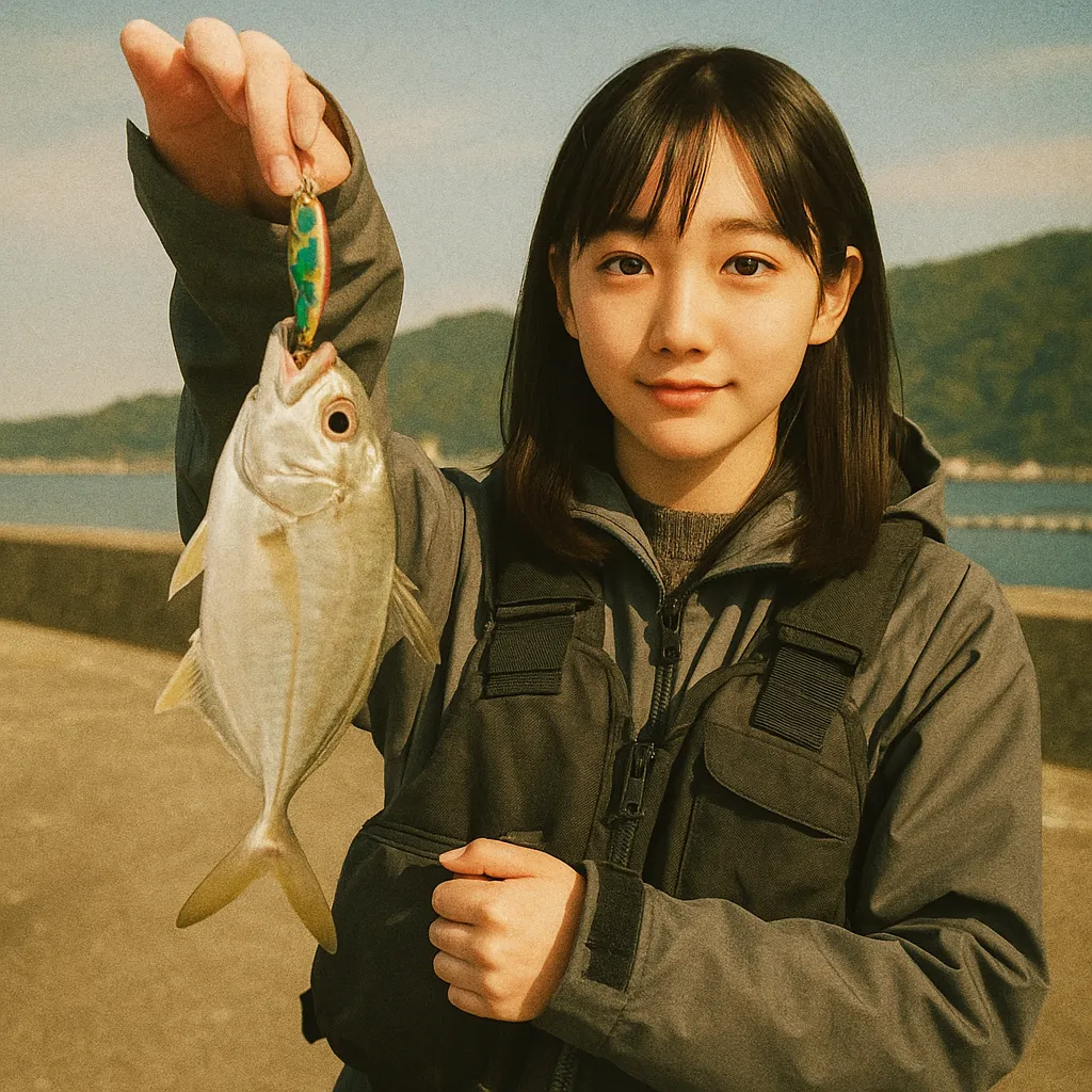 佐賀新港でメッキの釣果を得た国生.webp
