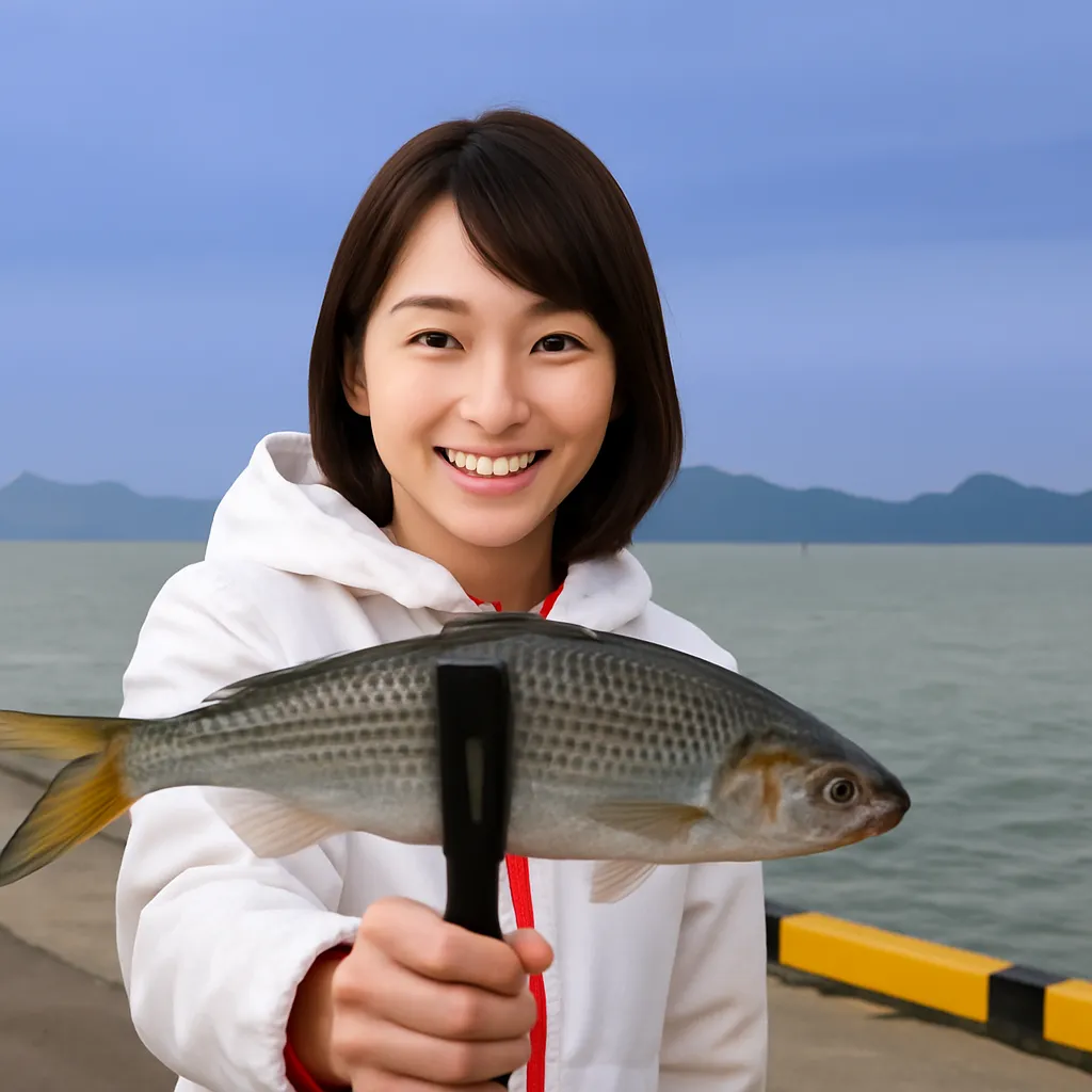 八代外港でコノシロの釣果を得た西岡.webp